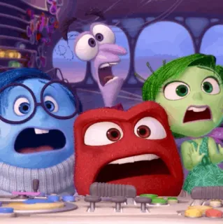 🤖 Inside Out Inside Out, Disney, Pixar, Gioia, Tristezza, Rabbia, Paura, Disgusto telegram sticker