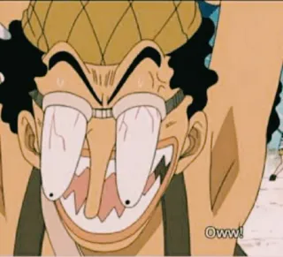 😡 Usopp One Piece Oww! Аниме, Персонаж, Смешной, One Piece, Усопп telegram sticker