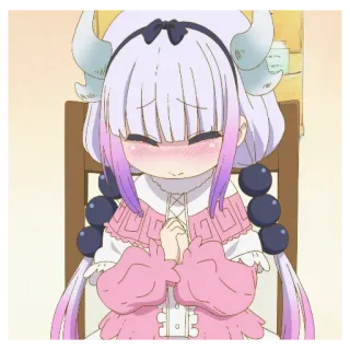 🏩 Kanna Kamui Miss Kobayashi's Dragon Maid Anime, Dragon, Mignon, Kawaii, Loli telegram sticker
