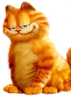 🙂 Garfield Garfield, chat, dessin animé, chat orange, félin whatsapp sticker