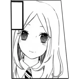 😊 Anime, Manga, Fille, Uniforme scolaire, Dessin, Portrait telegram sticker