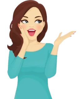 💁‍♀ Frau, Cartoon, Illustration, Mädchen, Pose whatsapp sticker