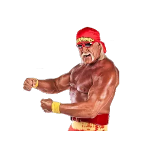 😁 Hulk Hogan catch, catcheur, Hulk Hogan, années 80, athlète telegram sticker