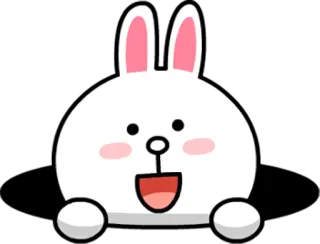😇 kelinci, imut, kartun, hewan telegram sticker