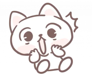 🎀 mèo, dễ thương, hoạt hình, hào hứng, đáng yêu, mèo con telegram sticker