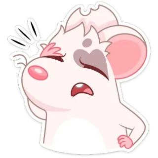🤦‍♀️ животное, мышь, стикер, мультфильм, милый, выражение telegram sticker