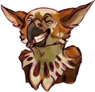 😁 animal, cartoon, illustration, mammal, drawing telegram sticker
