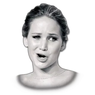 😏 Jennifer Lawrence celebrity, actress, person, portrait telegram sticker