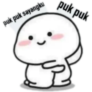 🙍‍♀ puk puk sayangku puk puk cute, cartoon, kawaii, adorable, greeting, love, affection telegram sticker