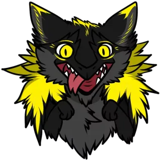 😛 creatura, mostro, animale, cartone animato, illustrazione, adesivo whatsapp sticker