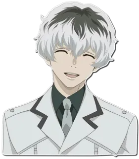 😄 Ken Kaneki Tokyo Ghoul Anime, Manga, Tokyo Ghoul, Ken Kaneki, Ghoul, Personaje, Pelo blanco telegram sticker
