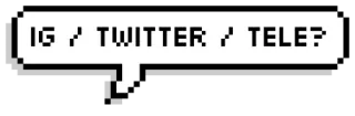 ❔ IG / TWITTER / TELE? Sociale media, Vraag, Pixelart, Chat, Berichten whatsapp sticker