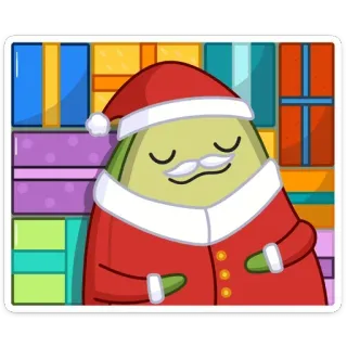 🎅 noël, vacances, père noël, dessin animé, personnage, mignon telegram sticker
