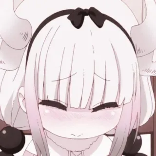 🎀 Kanna Kamui Miss Kobayashi's Dragon Maid Anime, Naga, Lucu, Kanna, Kawaii, Manga telegram sticker