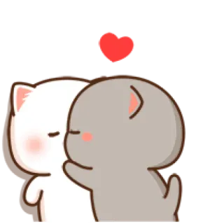 😘 katzen, liebe, kuss, süß, herz, cartoon, tiere telegram sticker