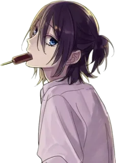 😋 动漫, 漫画, 男孩, 零食, 肖像 telegram sticker
