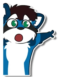 😲 Мультик, Фурри, Животное, Персонаж, Сюрприз, Шок, Милый telegram sticker