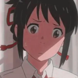 💫 Miyamizu Mitsuha Your Name Anime, Cô gái, Nữ sinh, Mitsuha, Your Name telegram sticker