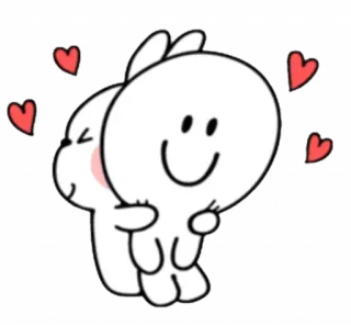 ❤️ 漫画, 愛, ハグ, 可愛い, ハート, 愛情 telegram sticker