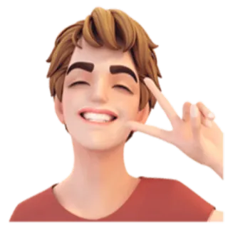 ✌ paix, jeunesse, animation, optimisme, positif, amical whatsapp sticker