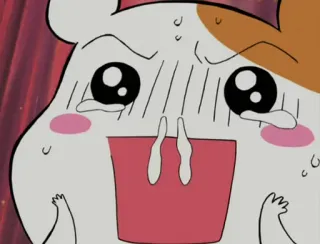😂 anime, płacz, kreskówka, smutny, chomik, emocjonalny, kawaii telegram sticker