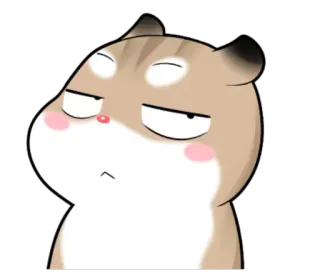 😒 kat, schattig, dier, cartoon, grappig, uitdrukking, dwaas telegram sticker