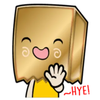 👋 NYEH! cartoon, character, friendly, waving whatsapp sticker