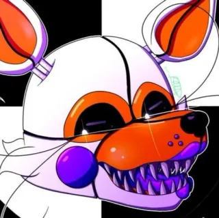 🌟 Lolbit Five Nights at Freddy's Lolbit, FNAF, Animatrónico, Zorro, Videojuego telegram sticker