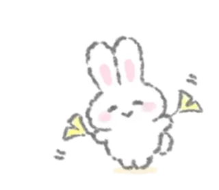 🩺 lapin, lapinou, mignon, animal, autocollant, kawaii, dessin animé telegram sticker