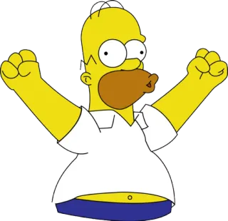 😊 Homer Simpson The Simpsons cartoon, yellow, simpsons, funny, animation whatsapp sticker