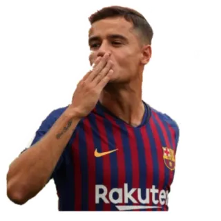 🤫 Philippe Coutinho football, soccer, player, celebration, sports telegram sticker