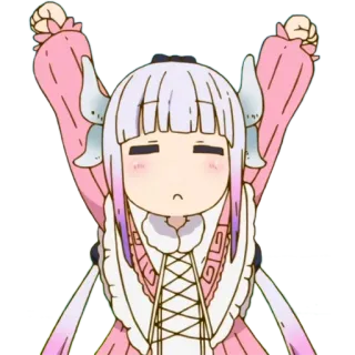 👐 Kanna Kamui Miss Kobayashi's Dragon Maid kanna, dragon, anime, mignon, fille, miss kobayashi whatsapp sticker