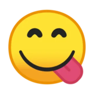 😋 emoji, smiley, tongue, happy, face telegram sticker