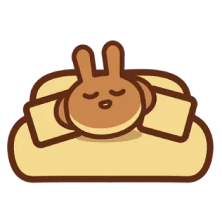 😴 토끼, 잠, 자는, 귀여운, 휴식, 낮잠 telegram sticker