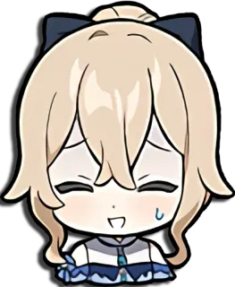 😅 Jean Gunnhildr Genshin Impact anime, genshin impact, jean gunnhildr, spiel, süß, aufkleber whatsapp sticker