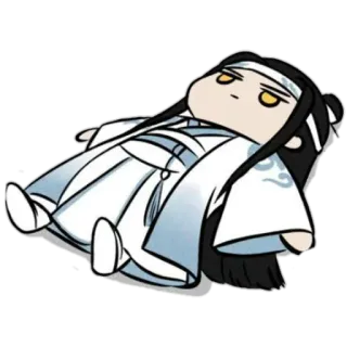 🏵 Chibi, Anime, Carino, Sdraiato, Riposo telegram sticker