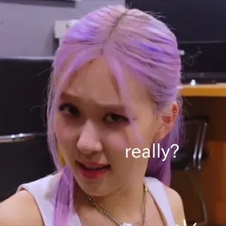 ❓ really? выражение, сомнение, kpop, айдол, роза telegram sticker