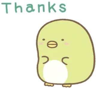 🙏 Thanks uroczy, dziękuję, rozbrajający, ptak, zielony telegram sticker