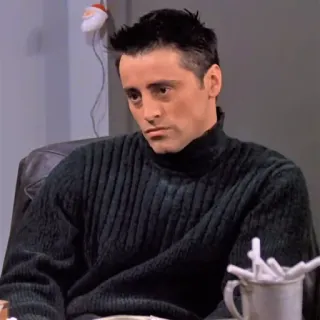 😐 Joey Tribbiani Friends serie tv, triste, amici, joey, matt leblanc telegram sticker