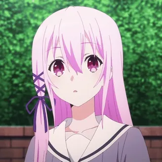 🤔 cô gái anime, tóc hồng, dễ thương, anime, manga whatsapp sticker