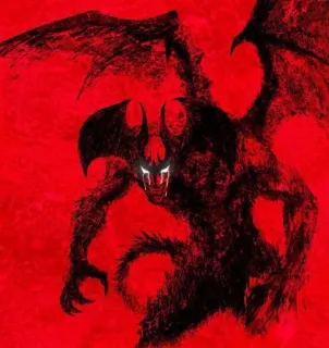 🌟 demon, monster, devil, dark, fantasy telegram sticker