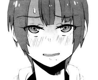 😕 アニメ, マンガ, キャラクター, 女の子, 表情, ポートレート whatsapp sticker