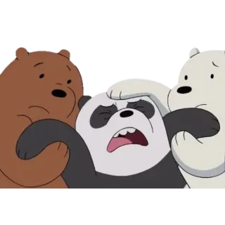 😨 Panda We Bare Bears We Bare Bears, Cartoon Network, Urso Panda, Desenho animado, Animado telegram sticker