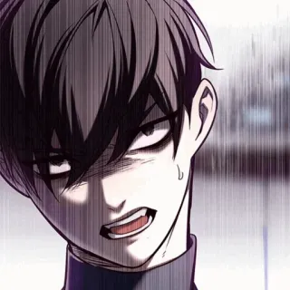 🥜 anime, man, angry, expression, cartoon, male telegram sticker