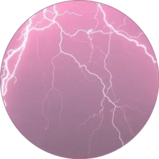 🌸 lightning, storm, weather, pink, electric telegram sticker