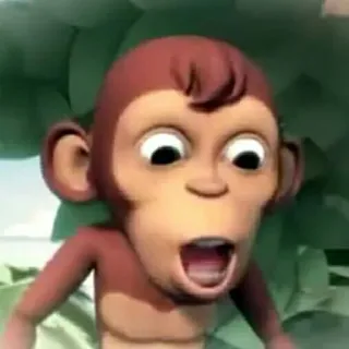 🐒 scimmia, cartone animato, scimmia antropomorfa, animale, giungla whatsapp sticker
