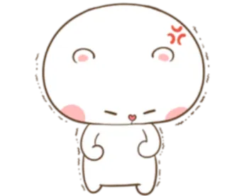 😠 Cartoon, Wütend, Hase, Süß, Kawaii, Sticker telegram sticker