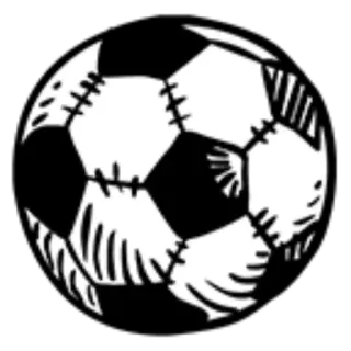 ⚽️ Fußball, Football, Sport, Ball, genäht, Flickenmuster, schwarz weiß telegram sticker