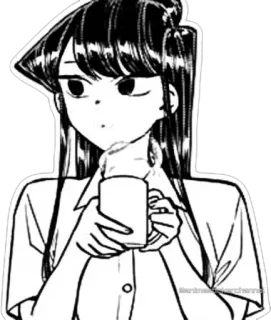 👀 Komi Shouko Komi Can't Communicate @anime merchanna Anime, Manga, Komi Can't Communicate, Komi Shouko, Schattig, Cartoon whatsapp sticker