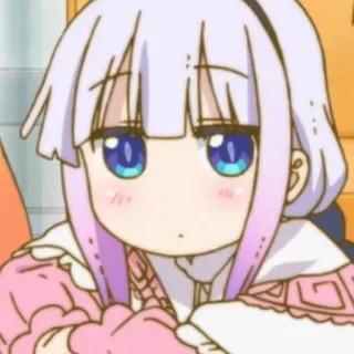 🥛 Kanna Kamui Miss Kobayashi's Dragon Maid Anime, Lucu, Kanna, Naga, Kawaii whatsapp sticker